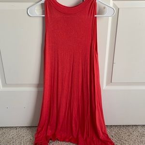 Coral tank dress
